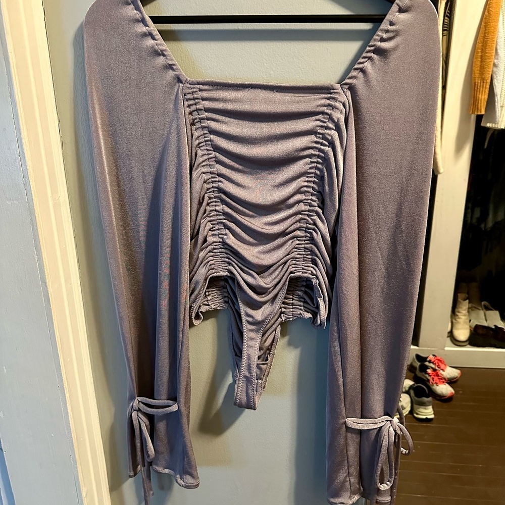 Intimately Free People Ruched Lavender bodysuit XS